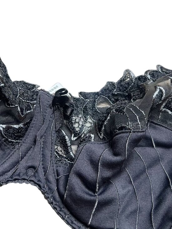 Prima Donna Primadonna Bra Womens Size 30D Gray Deauville Lace Full Cup - Picture 4 of 6